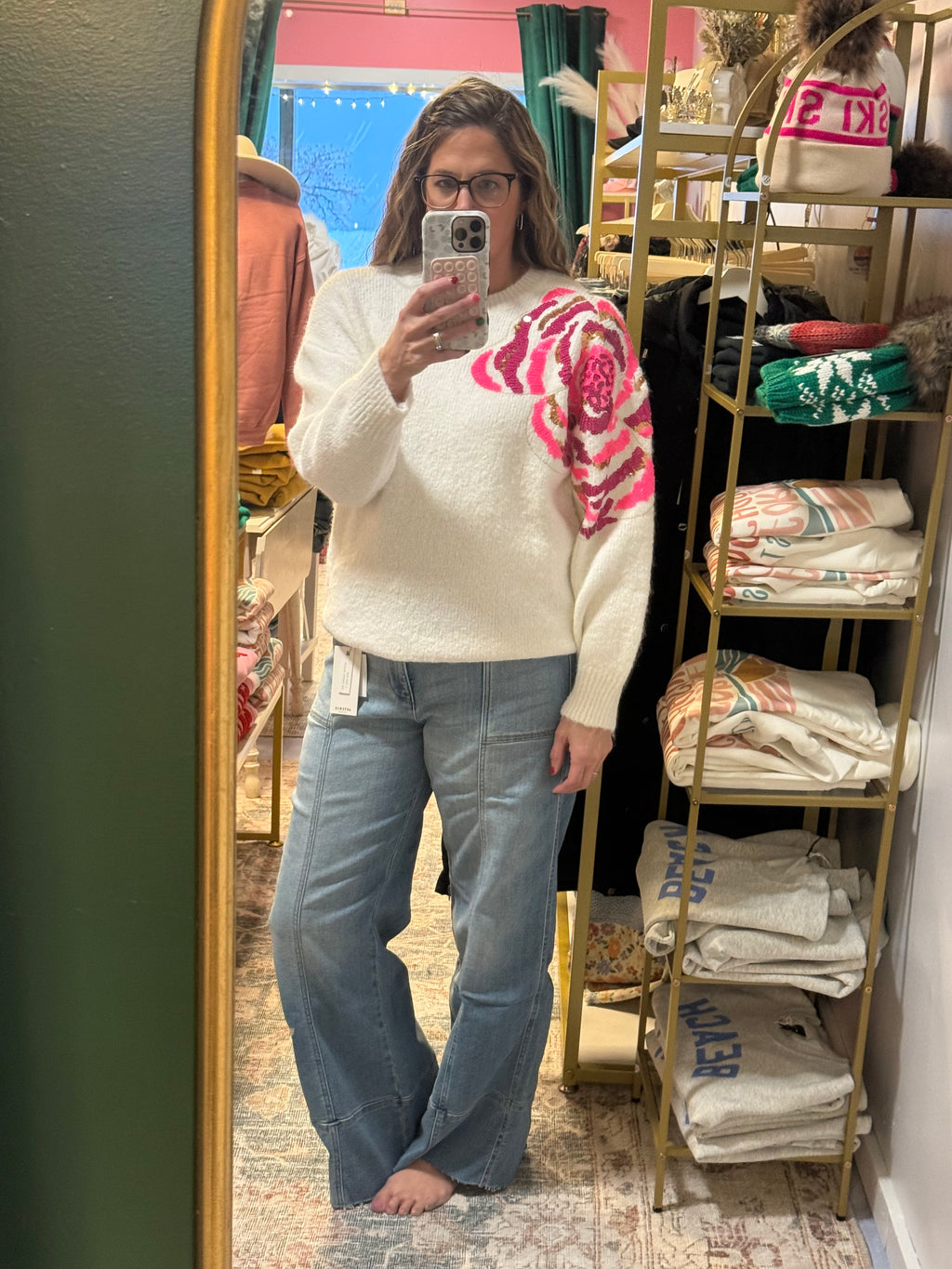 ECO FRIENDLY FABRIC TUMMY CONTROL PALAZZO JEANS