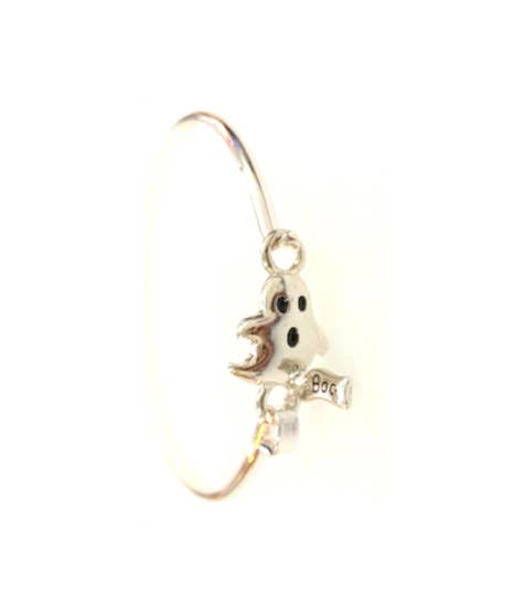 Boo Cute Ghost Halloween Casting Bangle Bracelet
