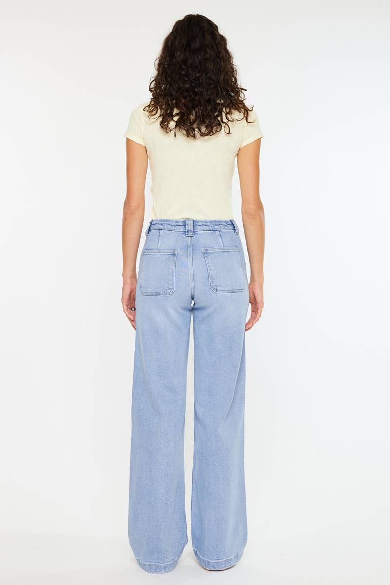 Kan Can- OPEN PACK HIGH RISE WIDE LEG JEANS