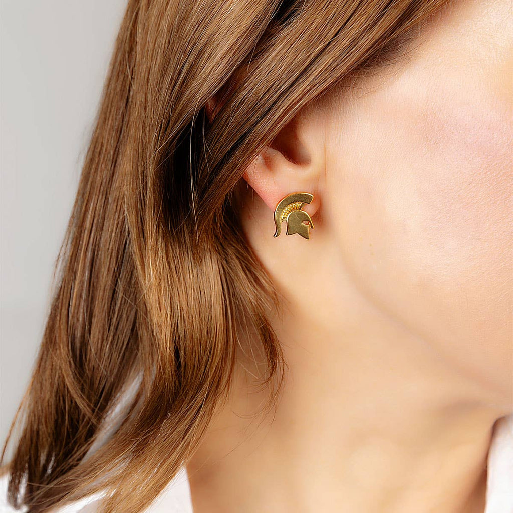 Michigan State Spartans 24K Gold Plated Stud Earrings