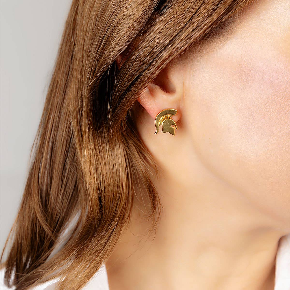 Michigan State Spartans 24K Gold Plated Stud Earrings