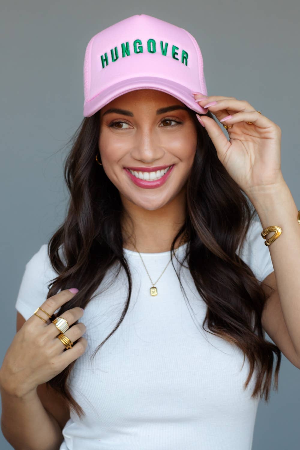 Lt. Pink Hungover Trucker Hat