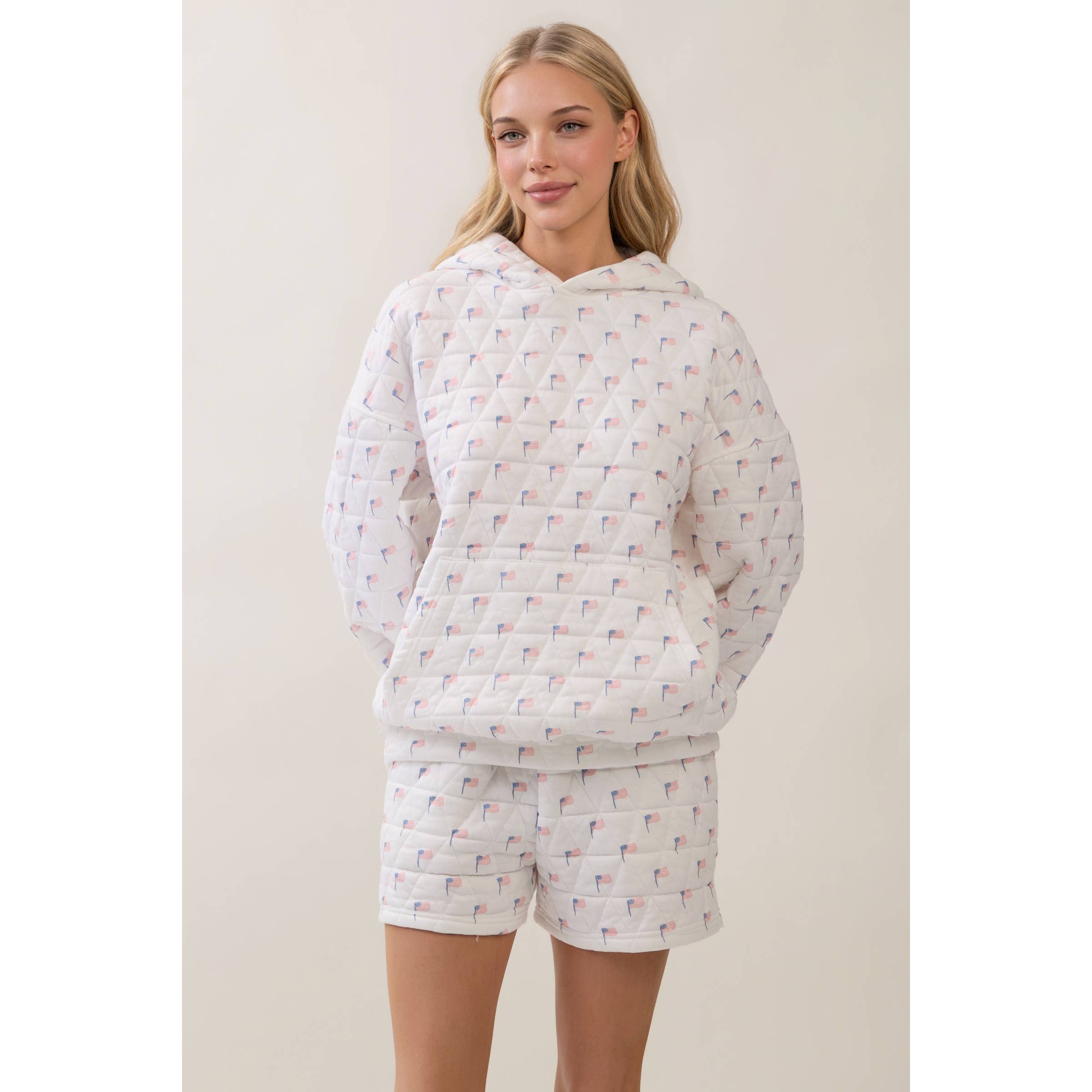 All-American Quilted Hoodie