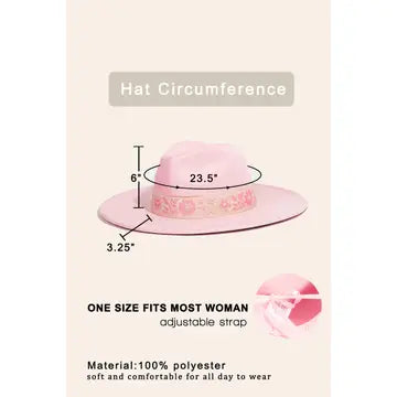 Flower Ribbom Fedora Hat