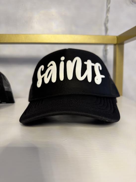 Custom Puff Print Trucker Hat, 3D Puff Vinyl Hat Custom Word