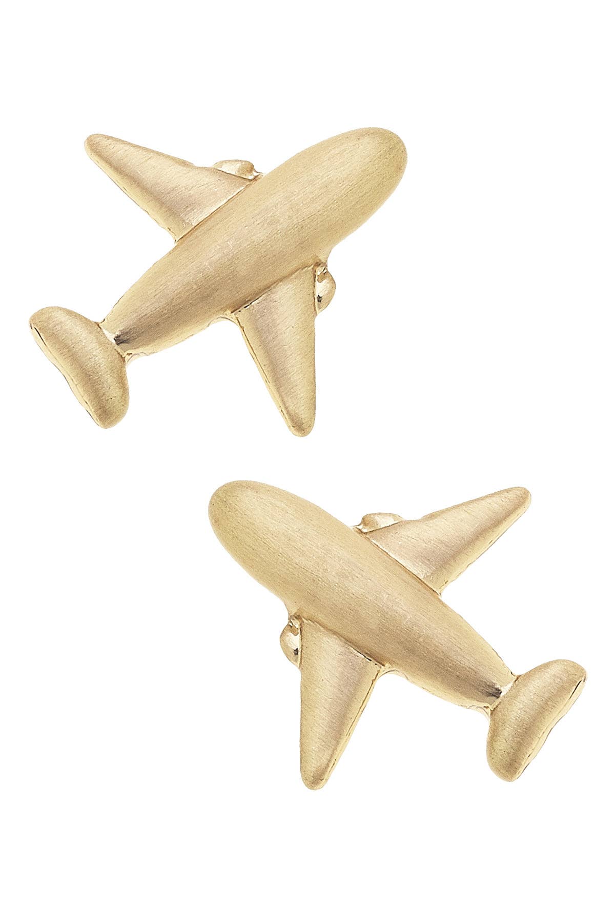 Jet Setter Stud Earrings in Shiny Gold