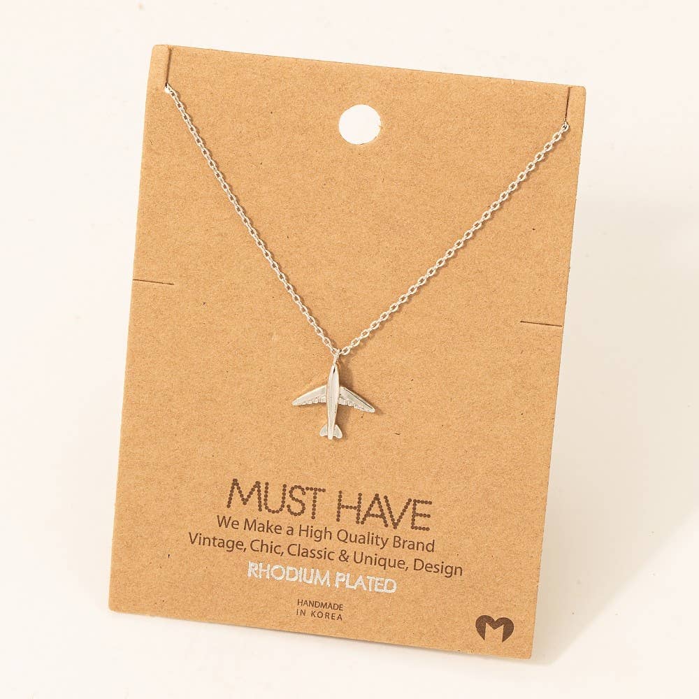 Airplane Pendant Necklace