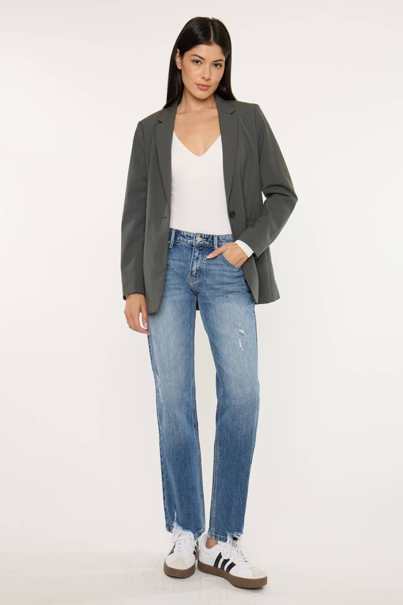 KanCan MID RISE TRUE STRAIGHT JEANS