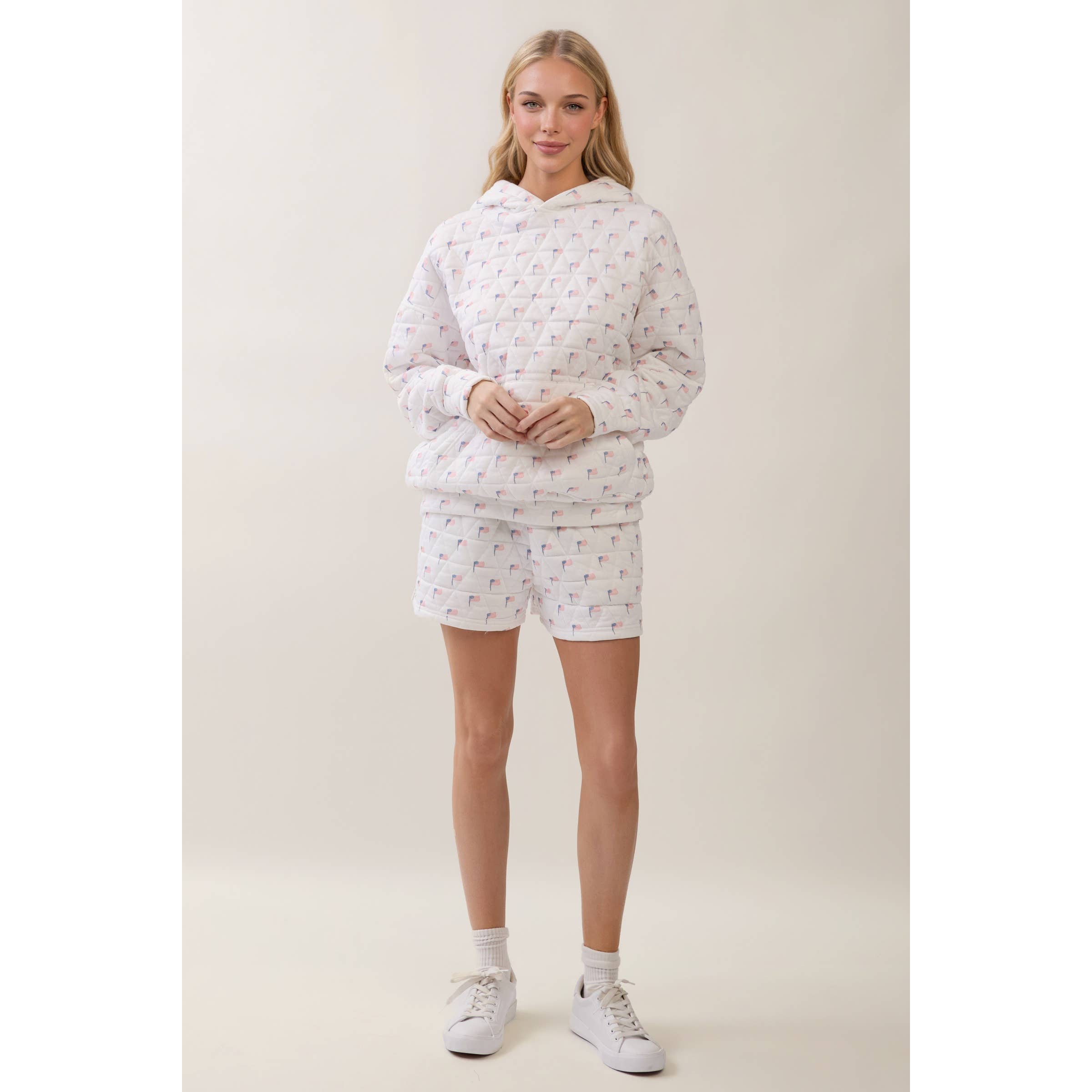 All-American Quilted Hoodie
