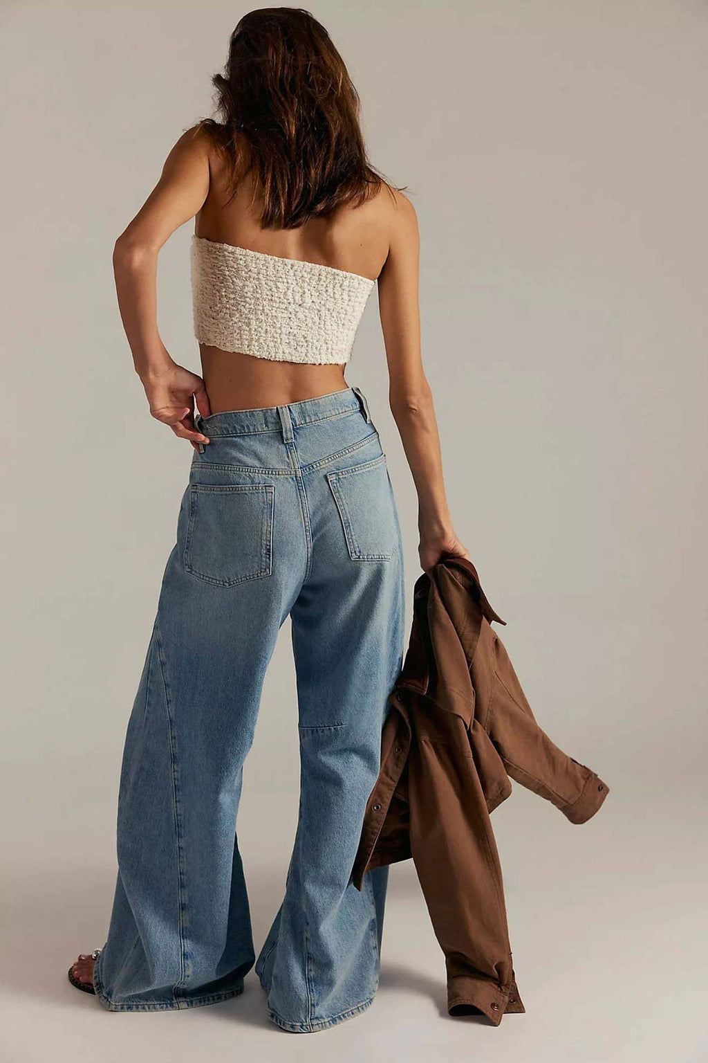 Retro Style Old School Slouchy Flared Puddle Jeans