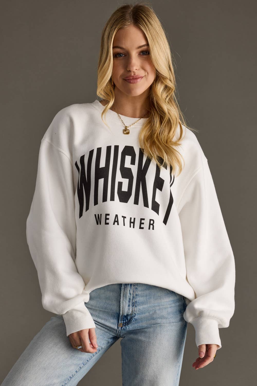 White Whiskey Weather Sweatshirt