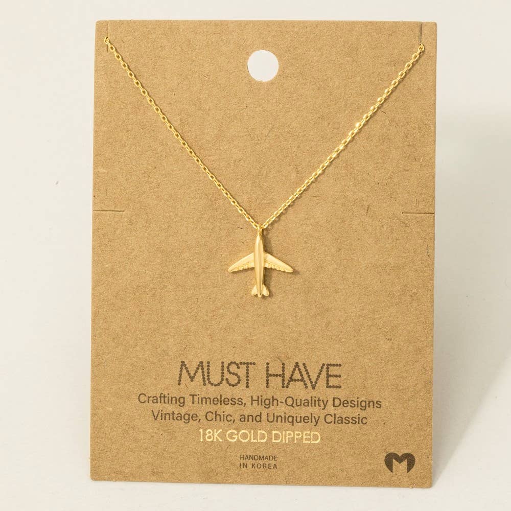 Airplane Pendant Necklace
