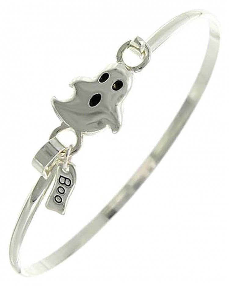 Boo Cute Ghost Halloween Casting Bangle Bracelet