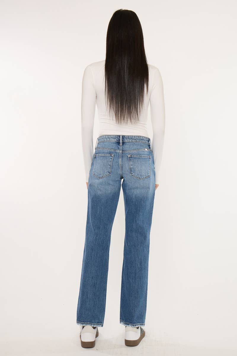 KanCan MID RISE TRUE STRAIGHT JEANS