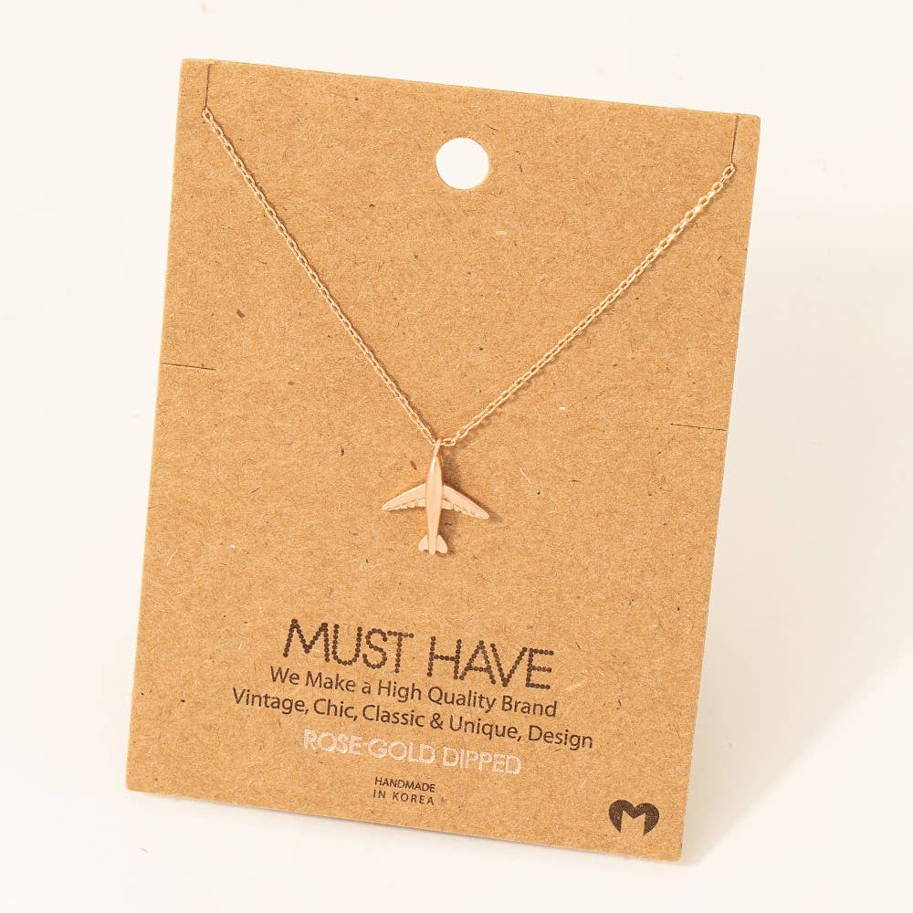 Airplane Pendant Necklace
