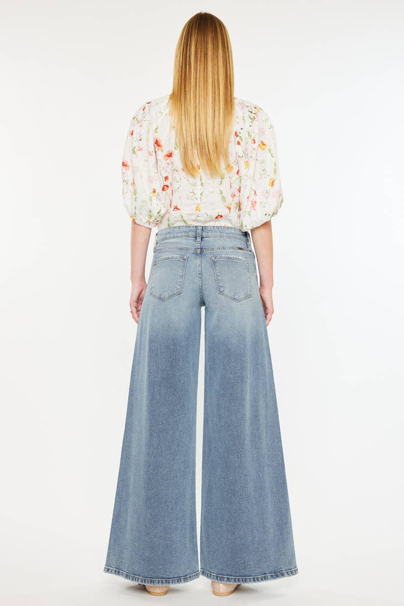 Kan Can -MID RISE SUPER WIDE JEANS