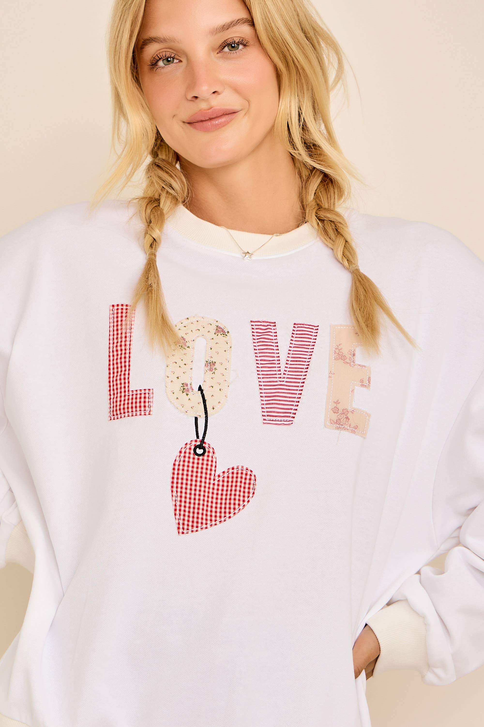 Love Patch Heart Sweatshirt