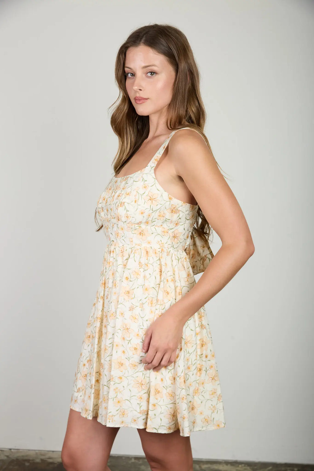 Yellow Floral Sun Dress