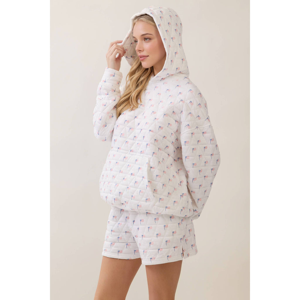 All-American Quilted Hoodie
