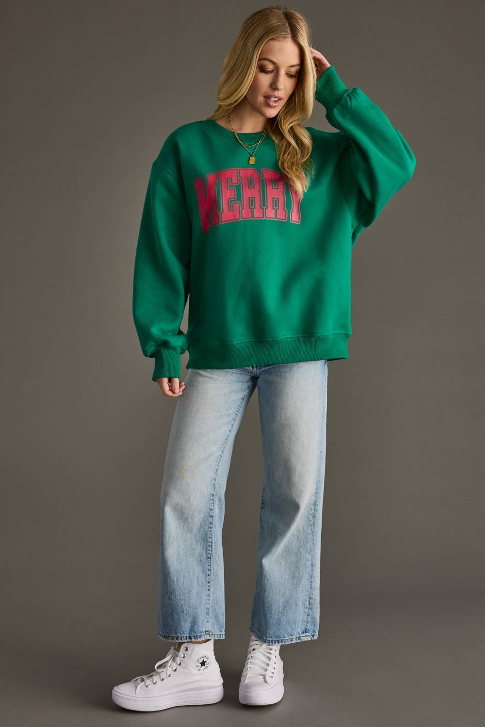 Green Merry Sweatshirt
