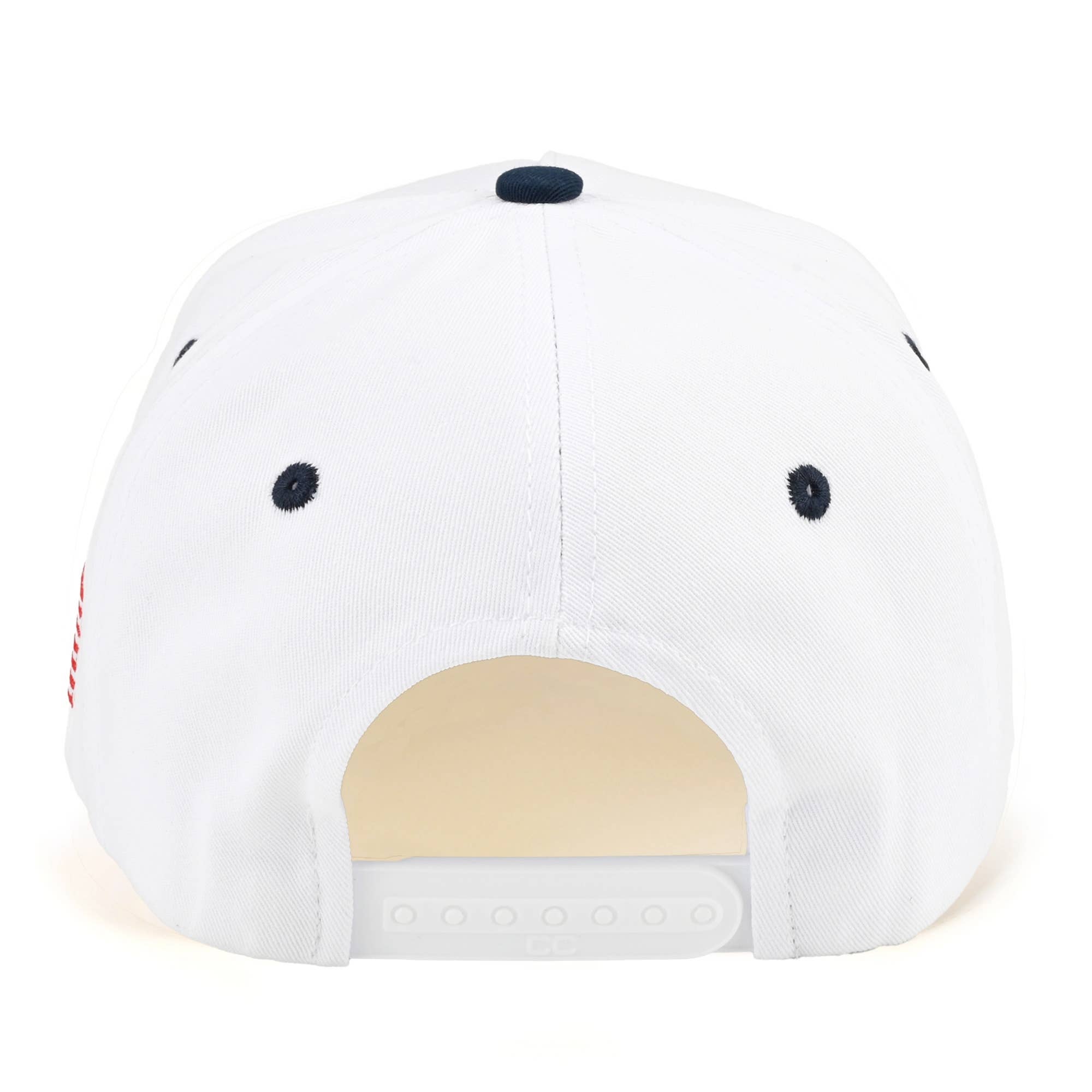 WHITE CROWN FLAG TRUCKER HAT