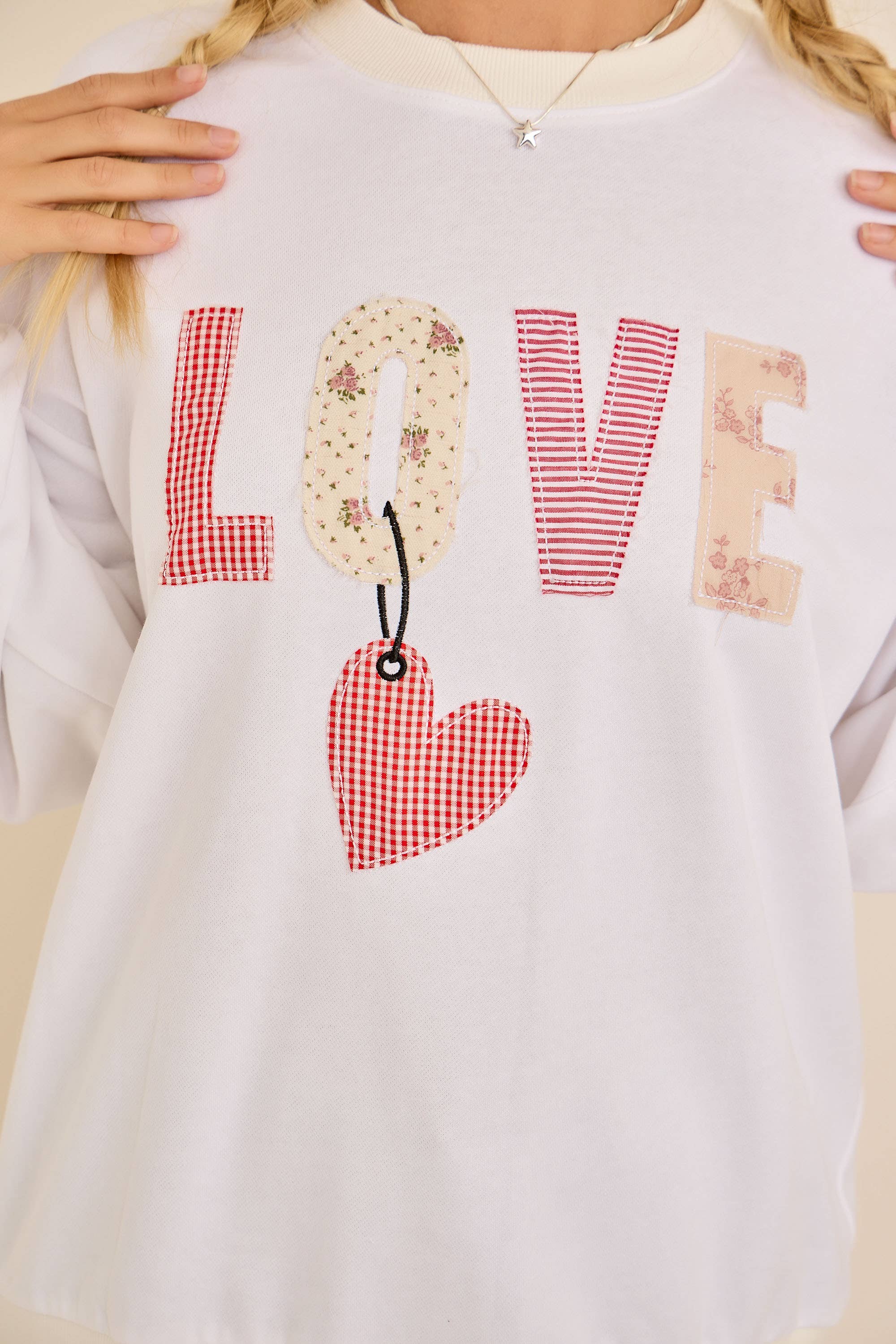 Love Patch Heart Sweatshirt