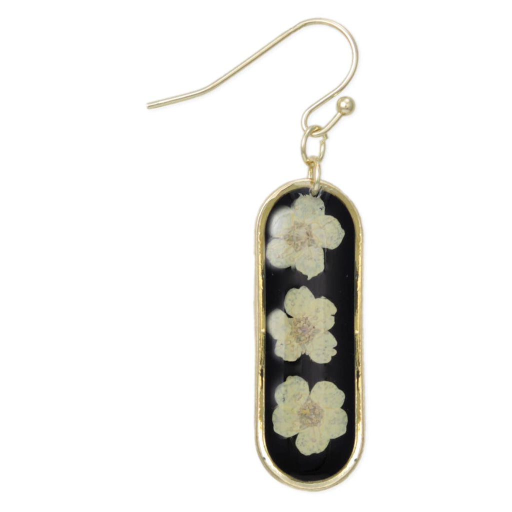 Bouquet Bar White Dried Flower Earrings