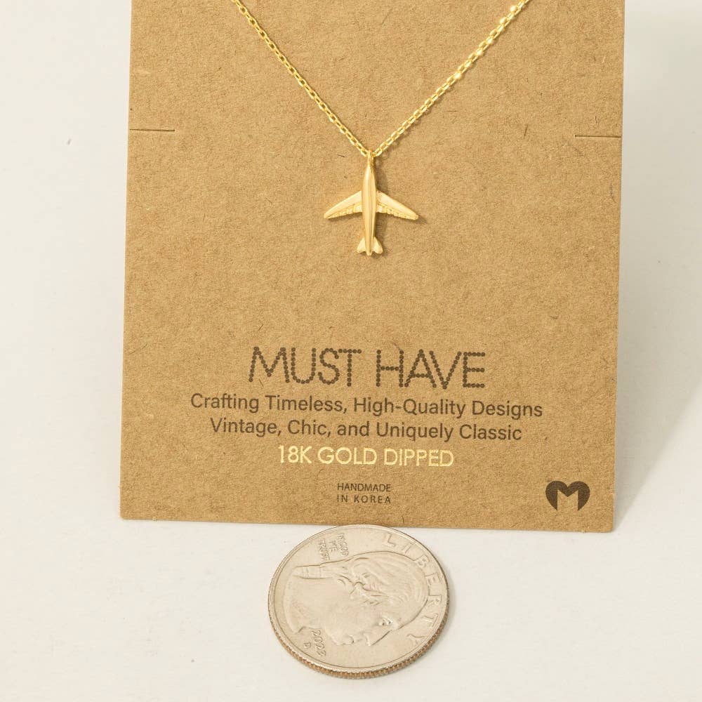Airplane Pendant Necklace