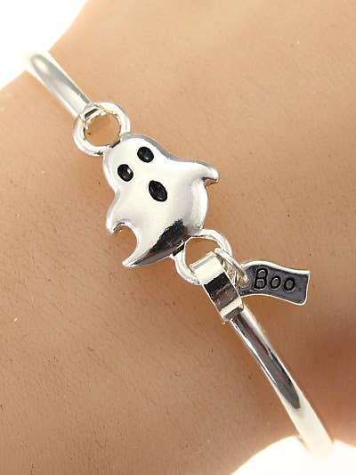 Boo Cute Ghost Halloween Casting Bangle Bracelet