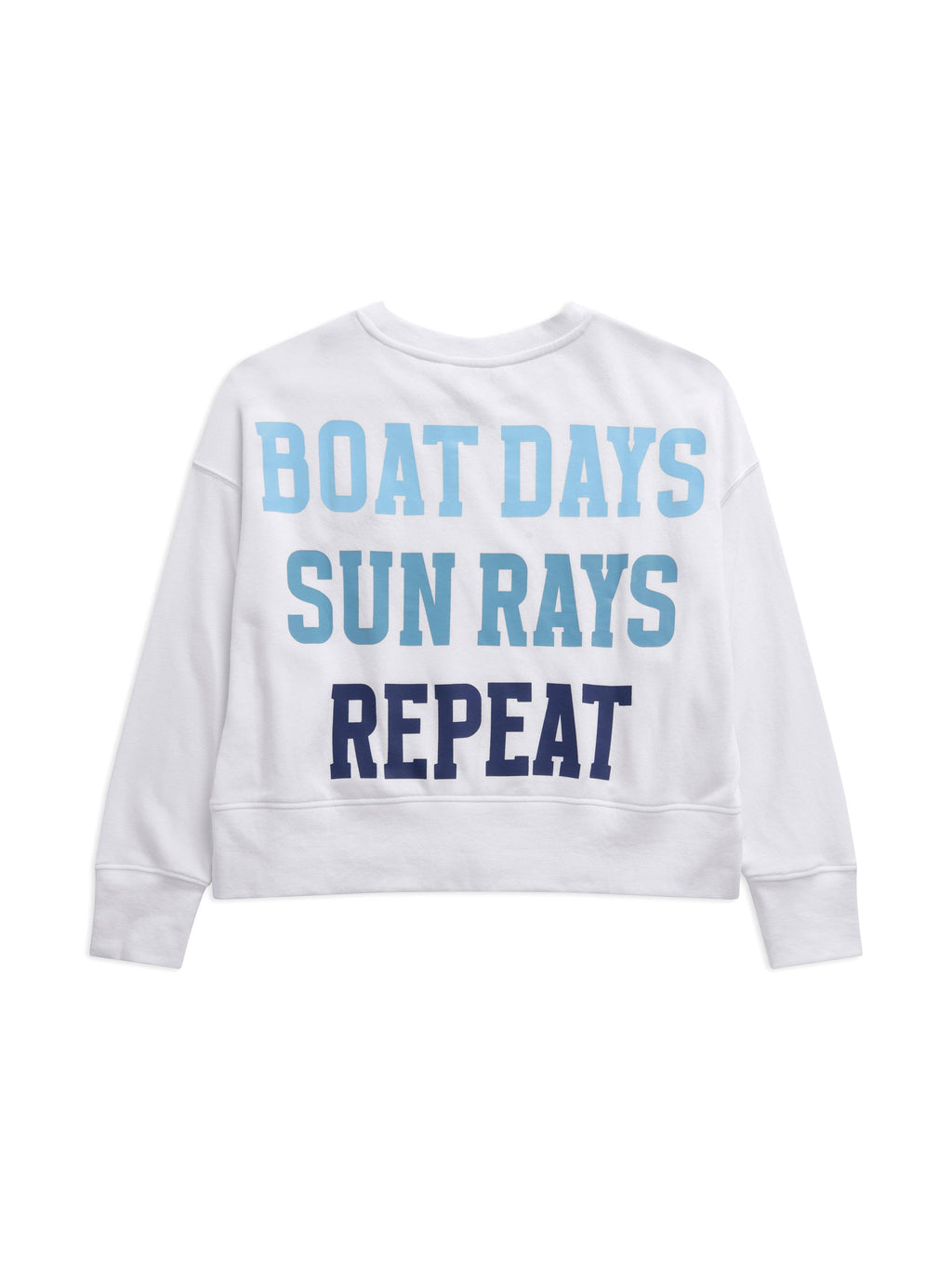 "BOAT DAYS, SUNRAYS, REPEAT" RELAXED SWEATSHIRT"