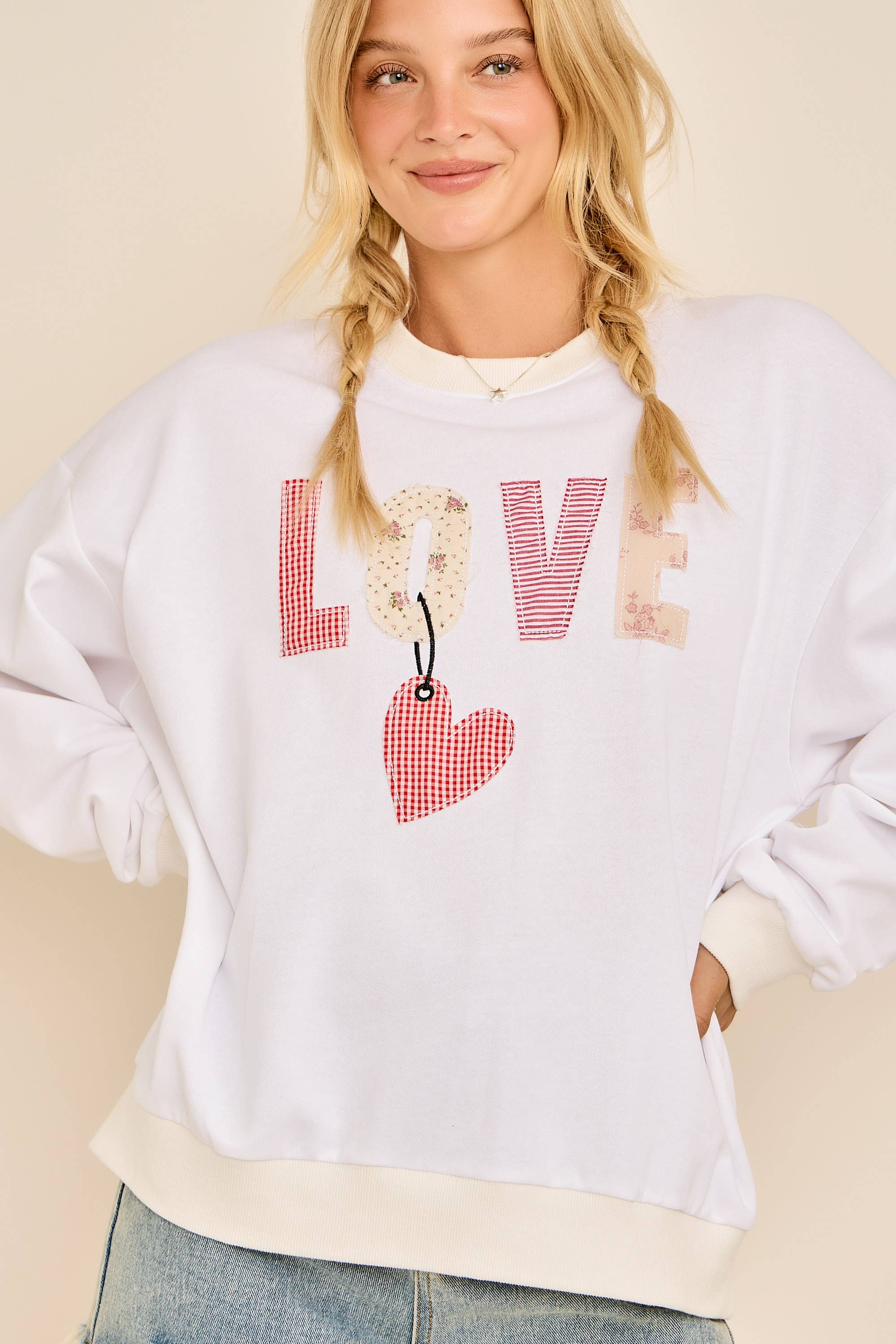 Love Patch Heart Sweatshirt