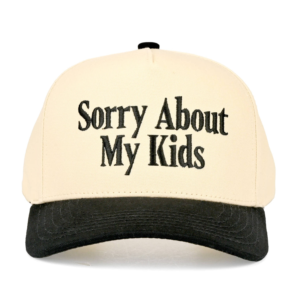 SORRY ABOUT MY HUSBAND TRUCKER HAT- Navy Stitching