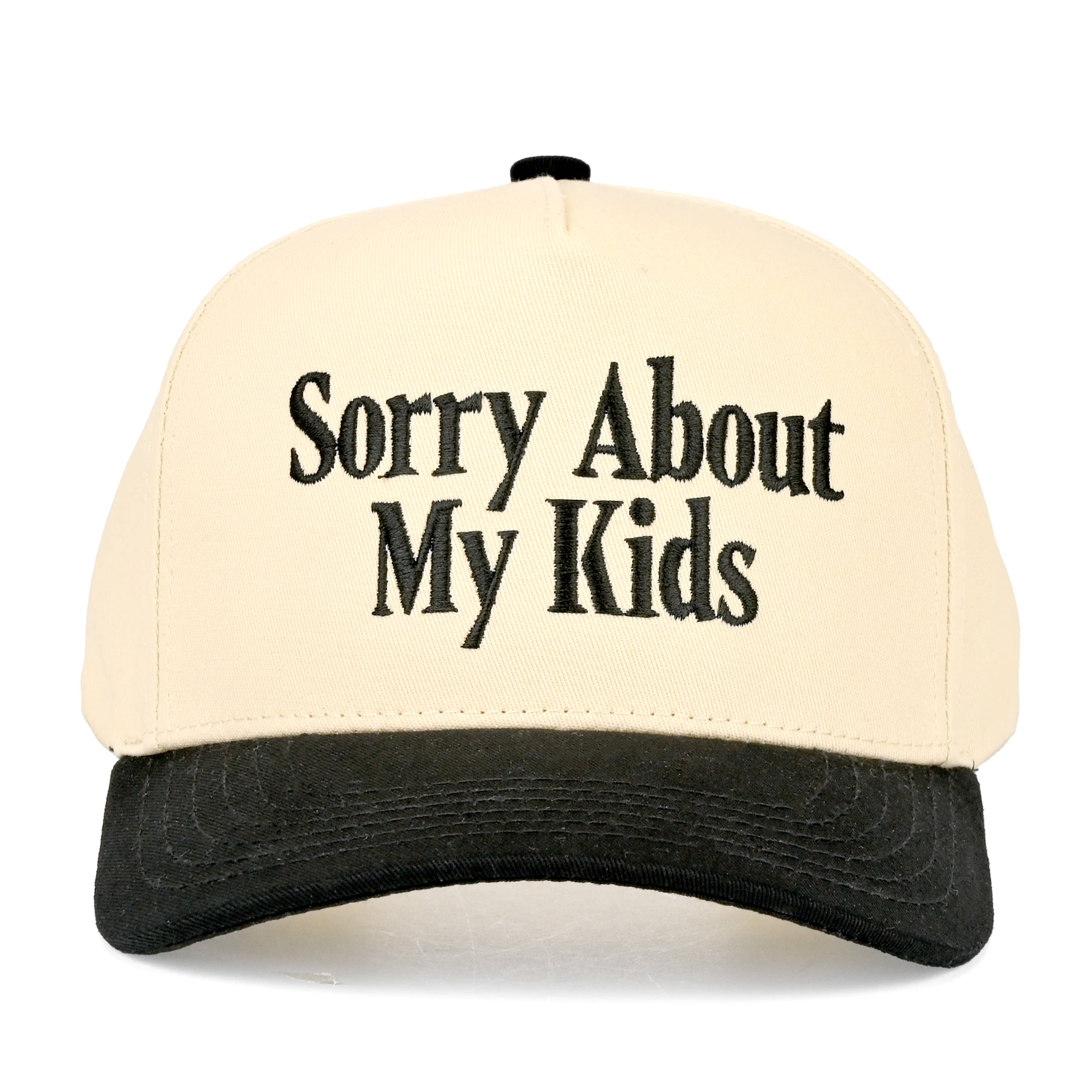 SORRY ABOUT MY HUSBAND TRUCKER HAT- Navy Stitching