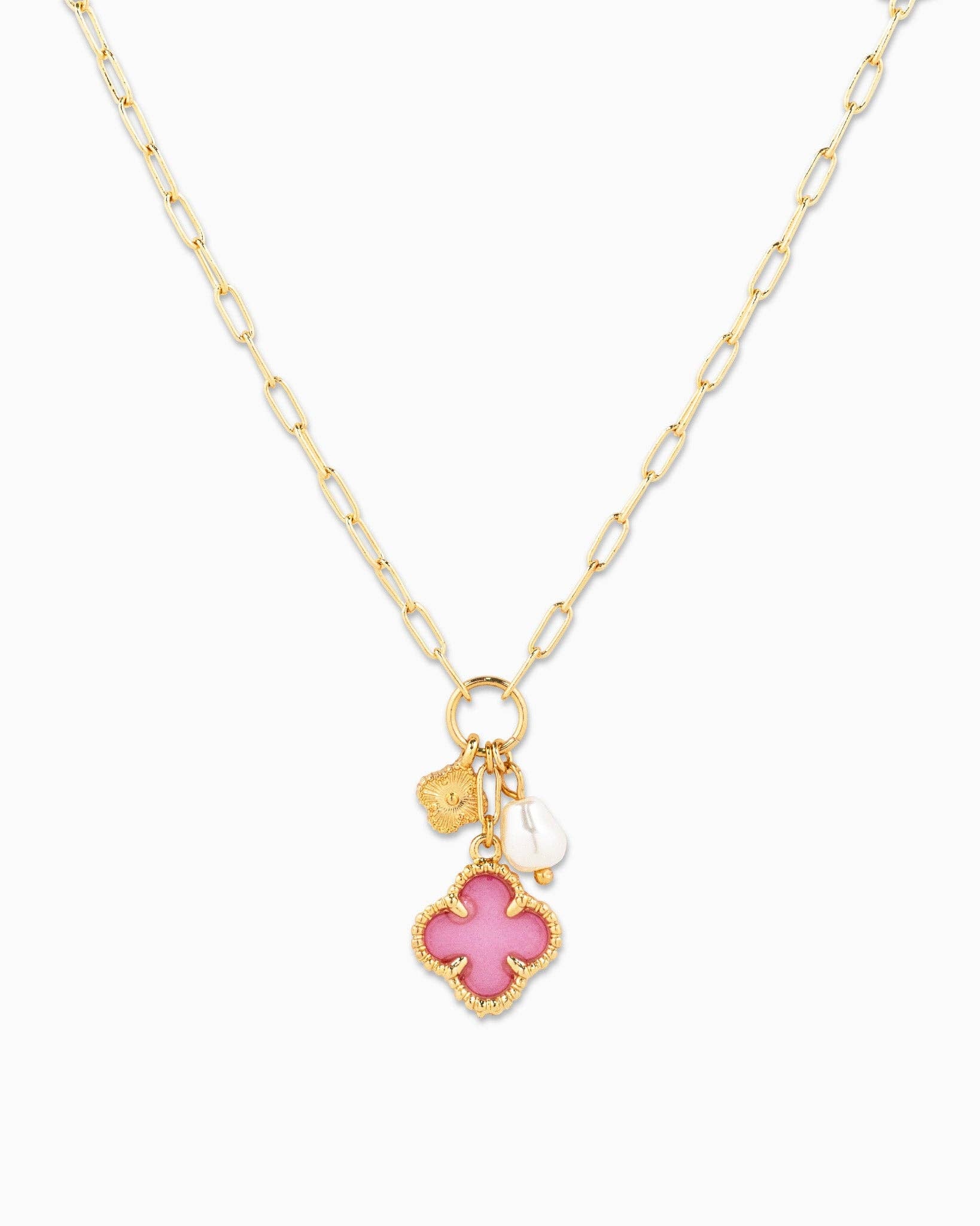 Clover Triple Charm Necklace