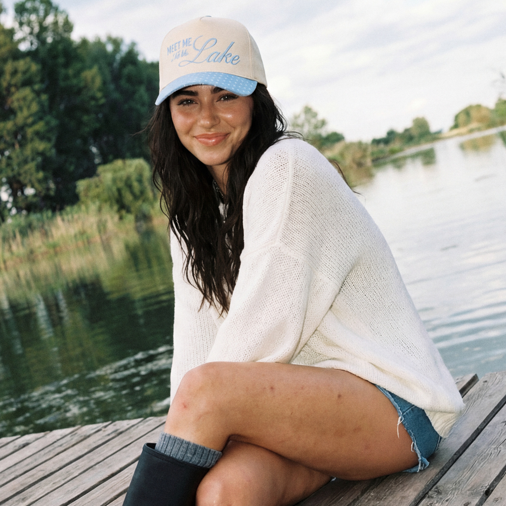 MEET ME AT THE LAKE TRUCKER HAT