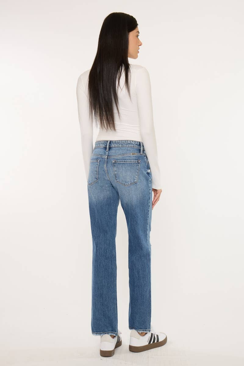 KanCan MID RISE TRUE STRAIGHT JEANS