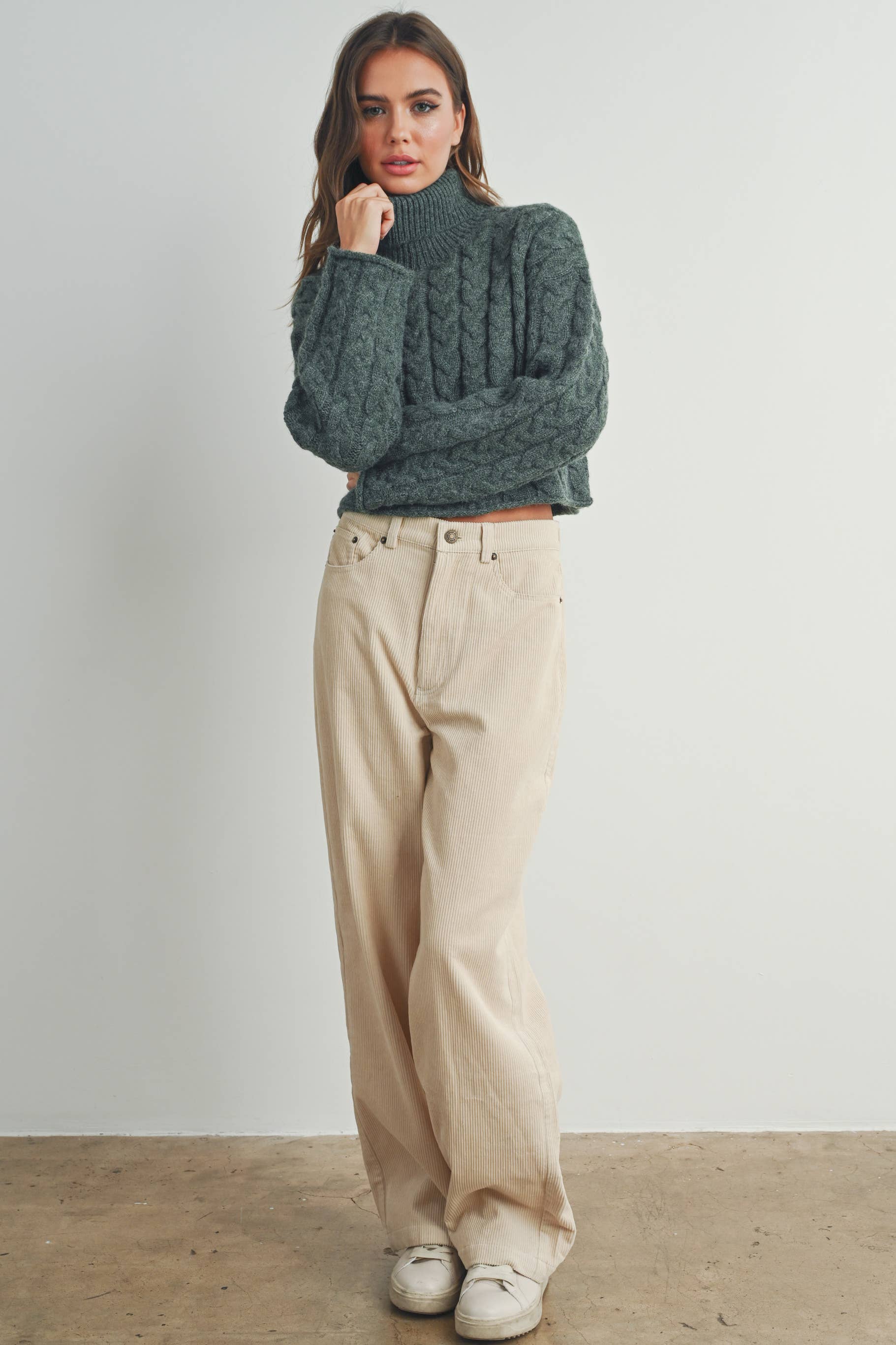 Corduroy Fabric With Pockets Detailed Pants - BMP7224