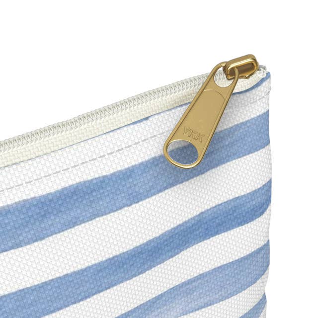 Canvas Pouch - Blue Stripes with Blue Golf Cart