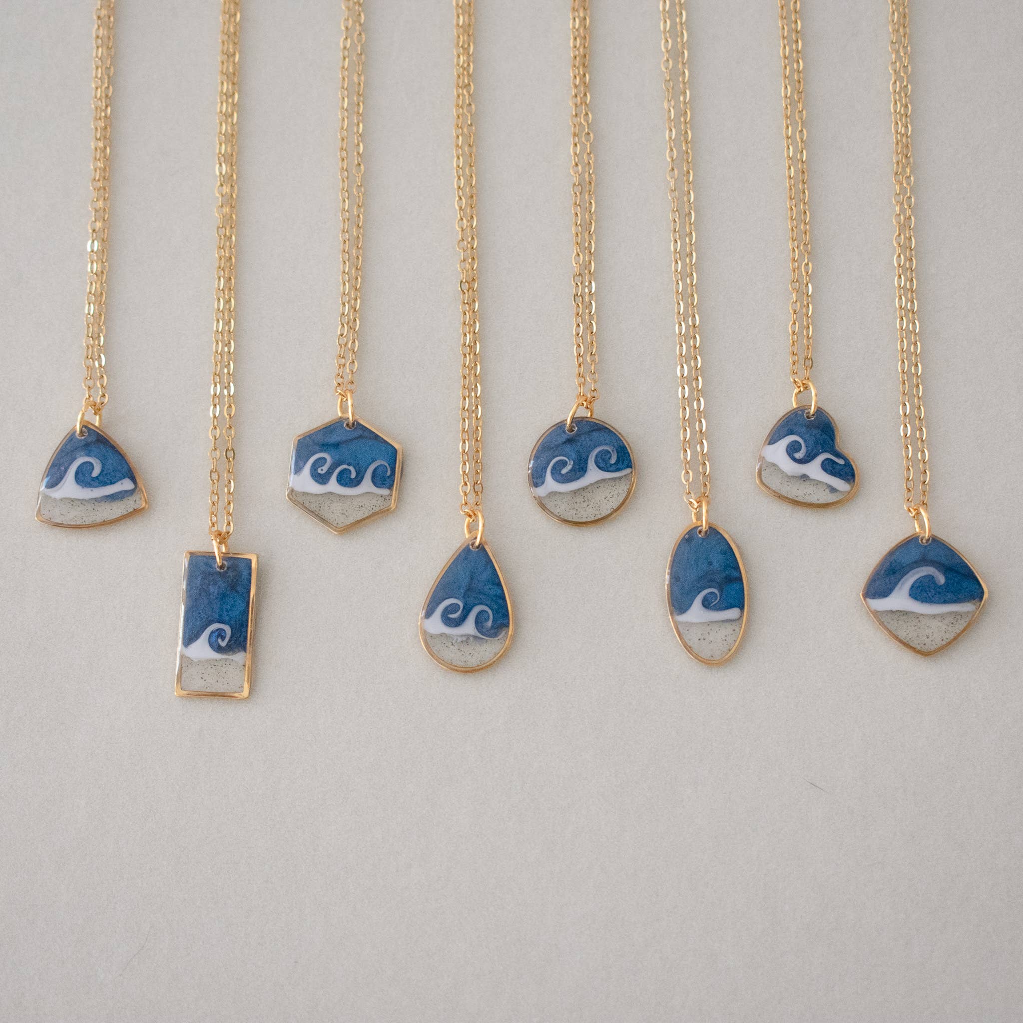 Gold Wave Necklace -Lake Michigan