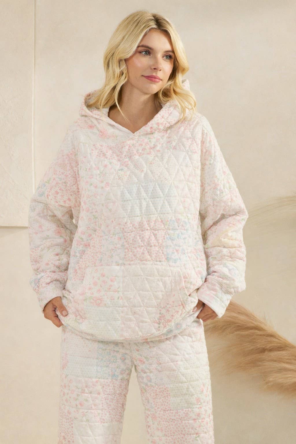 Floral textured oversized Hoodie