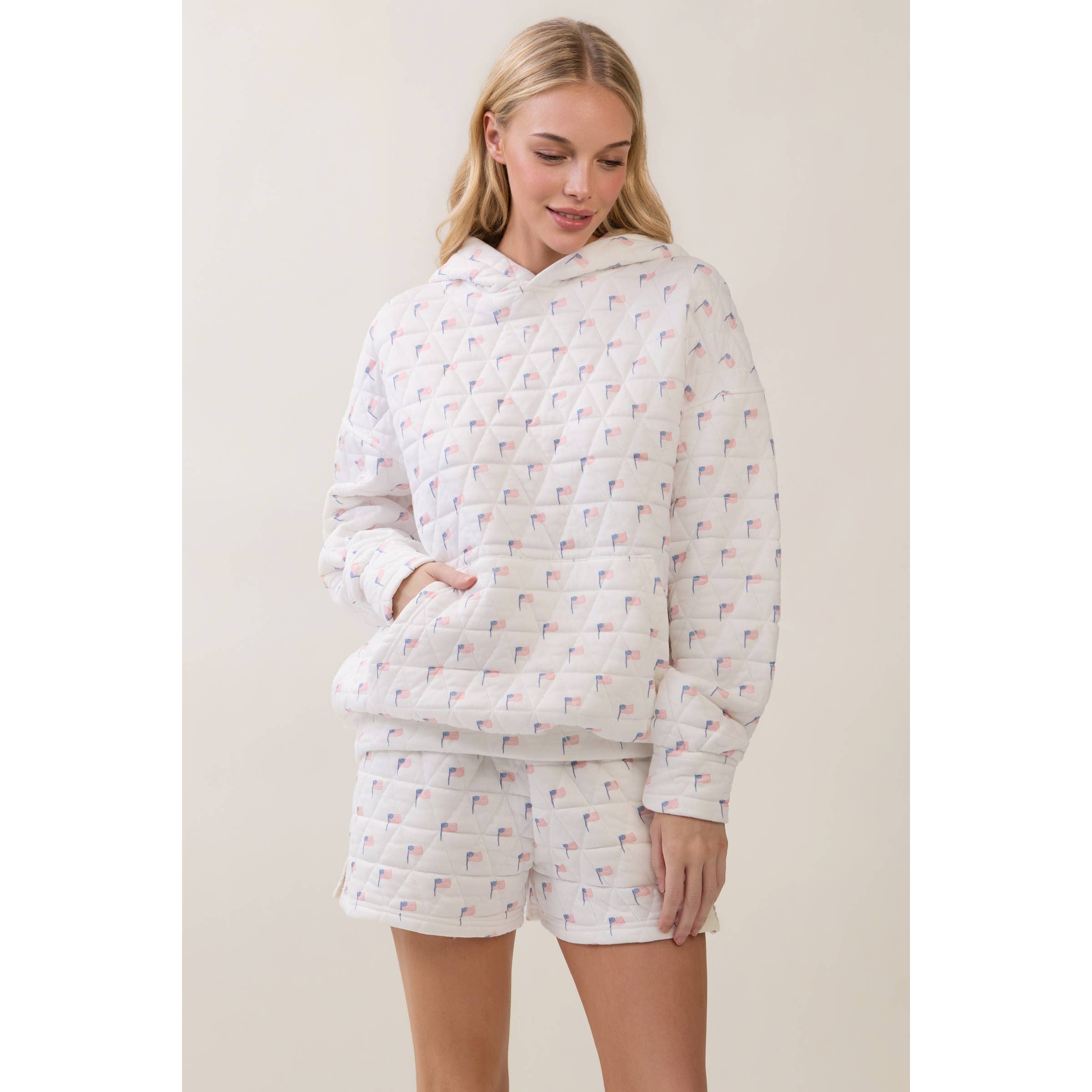 All-American Quilted Hoodie