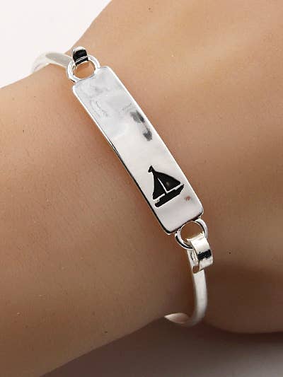 Long Rectangle Sea Life Yacht Sailboat Casting Bangle