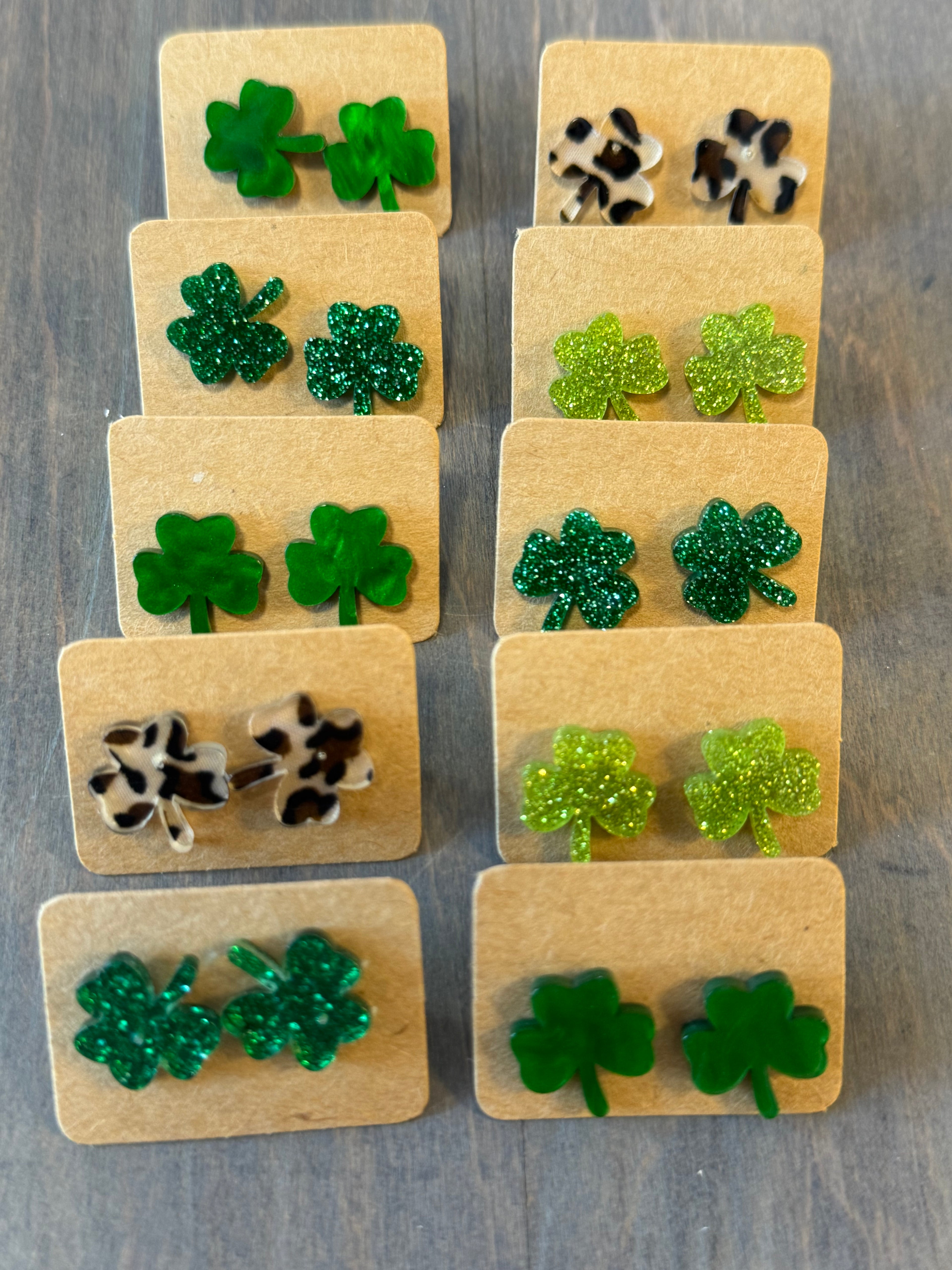 shamrock stud earrings