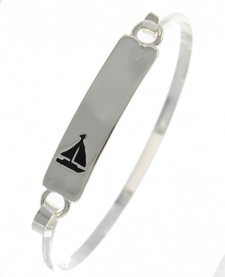 Long Rectangle Sea Life Yacht Sailboat Casting Bangle