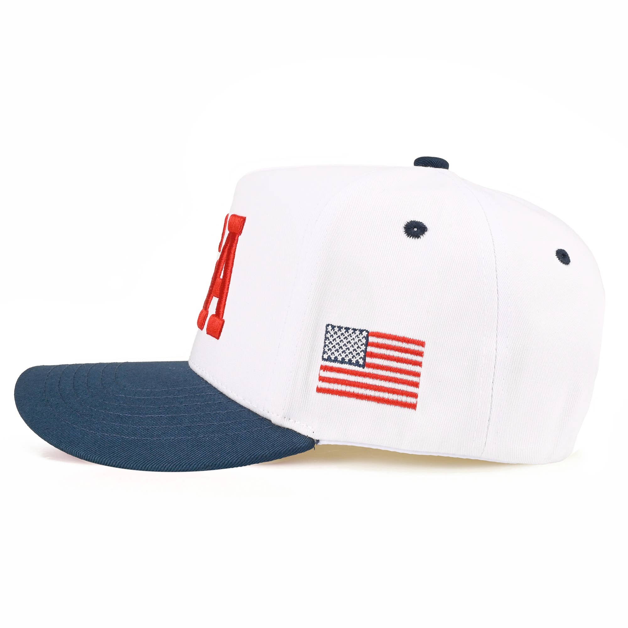 WHITE CROWN FLAG TRUCKER HAT
