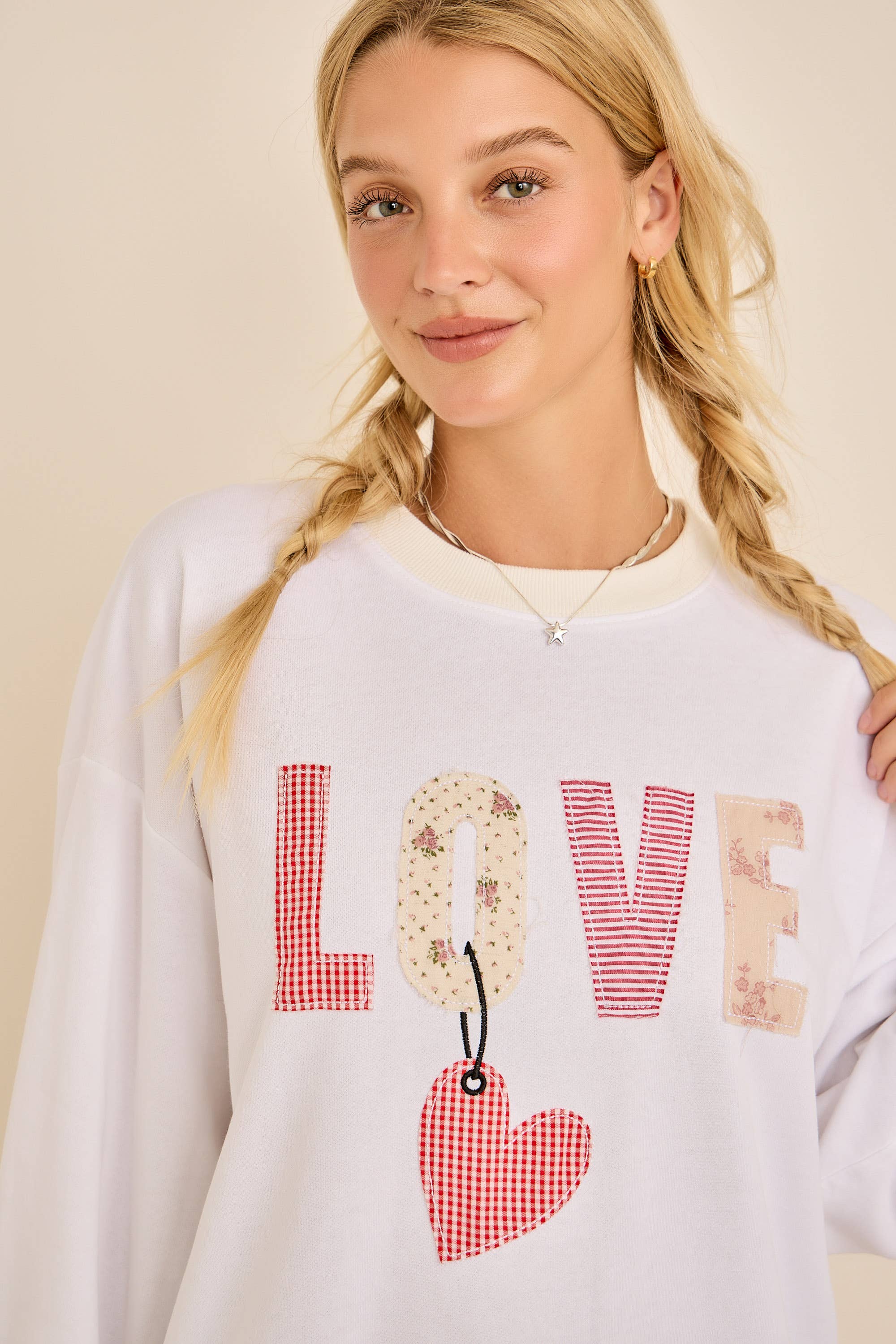 Love Patch Heart Sweatshirt