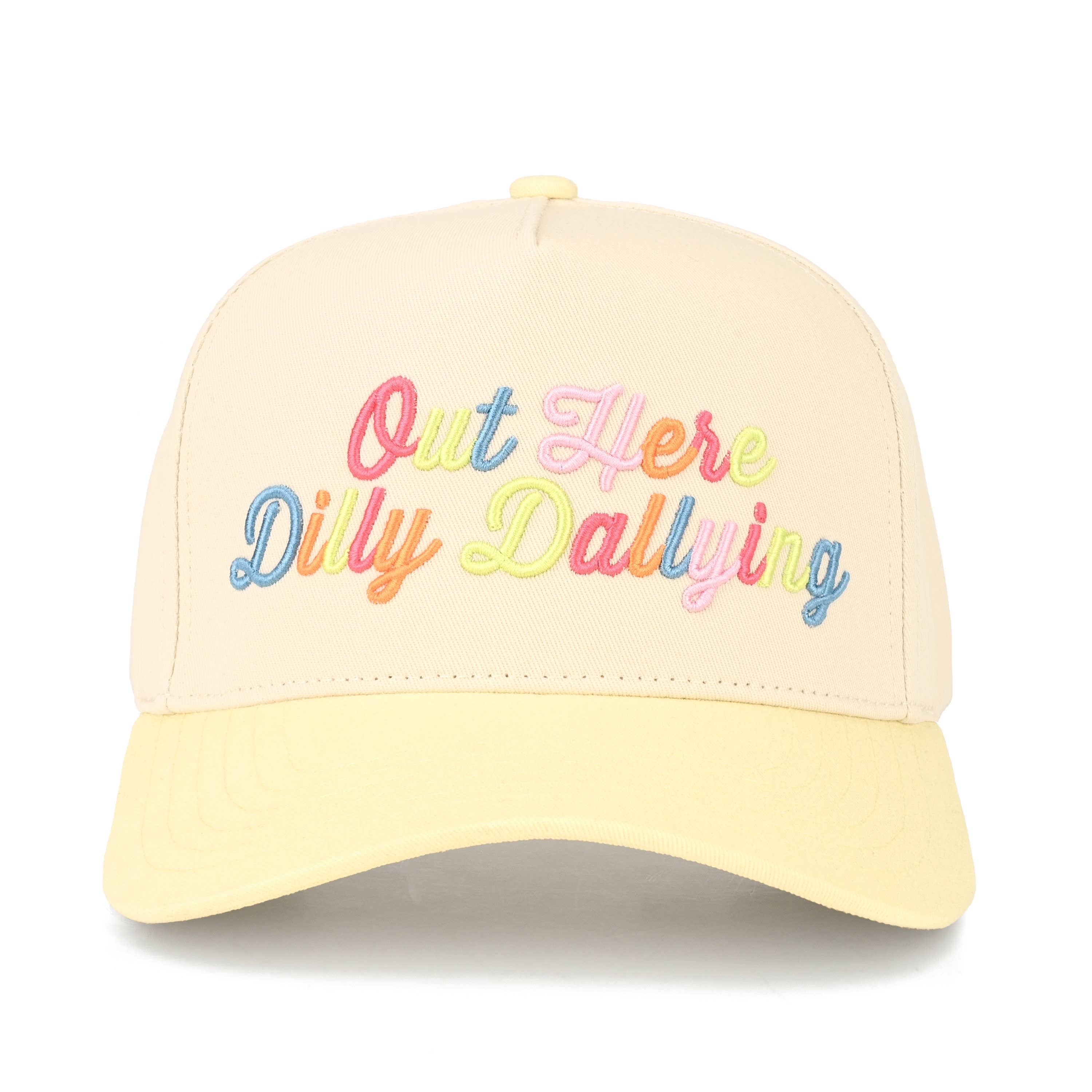 OUT HERE DAILY DALLYING TRUCKER HAT,