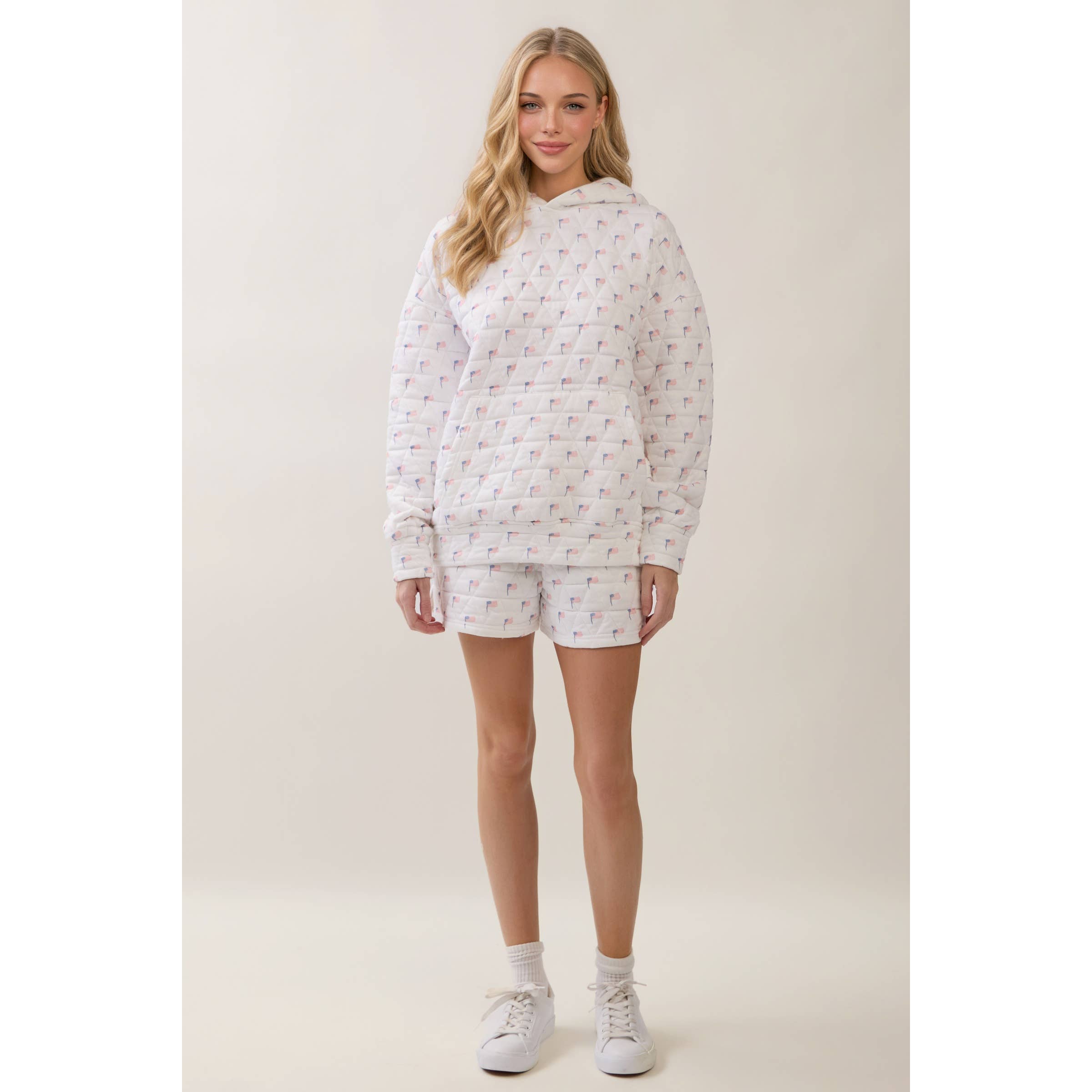 All-American Quilted Hoodie