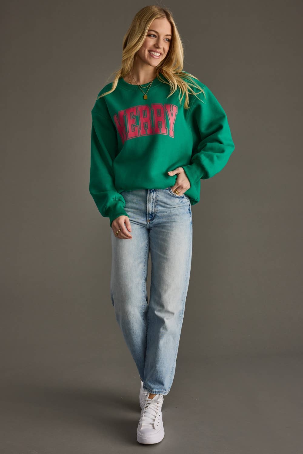 Green Merry Sweatshirt