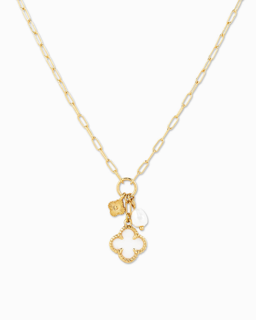 Clover Triple Charm Necklace